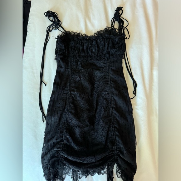 SOLD Isabelle’s Cabinet Black Lace Mini Dress - Picture 7 of 7